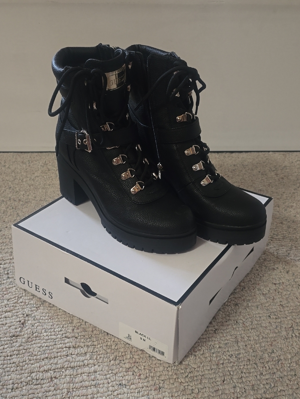 GUESS Canaly Platform Combat Boot NIB